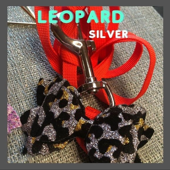 #14 🐾Dog Leash and Detachable Bow Set in Leopard🐾 - Picture 1 of 16
